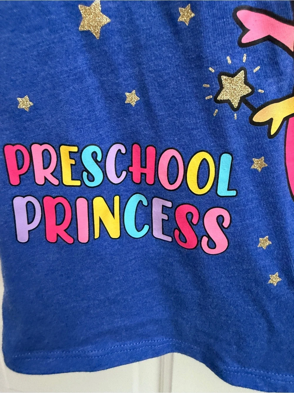 The Children's Place 4T Girl Blue Preschool Princess Dino Short Sleeve Tee Shirt